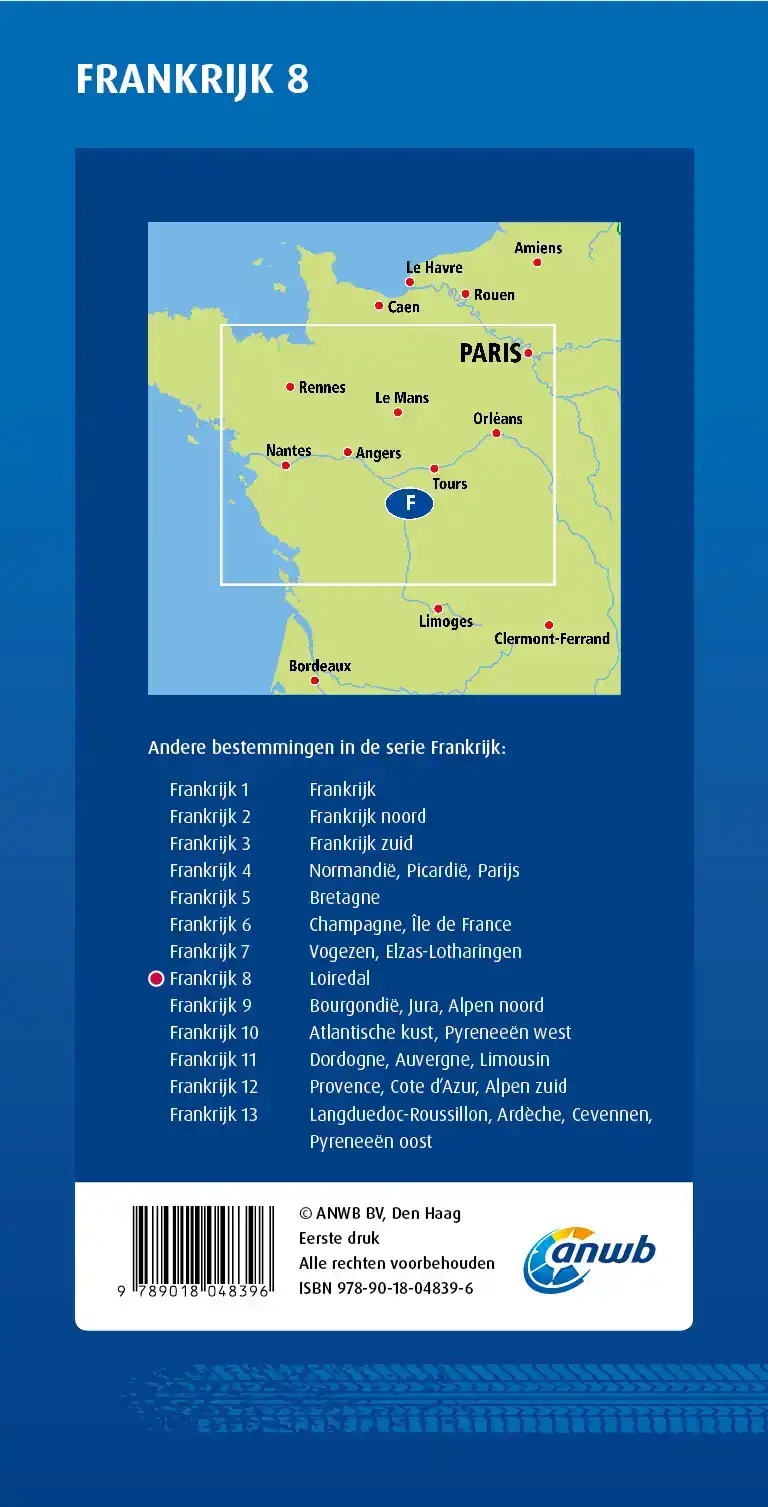ANWB WEGENKAART FRANKRIJK 8. LOIREDAL