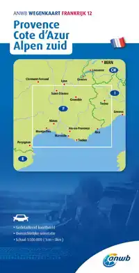 ANWB WEGENKAART FRANKRIJK 12. PROVENCE/COTE D'AZUR/ALPEN ZUI
