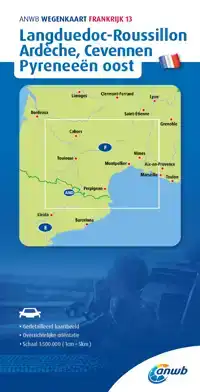 ANWB WEGENKAART FRANKRIJK 13. LANGUEDOC-ROUSSILLON/ARDECHE/C