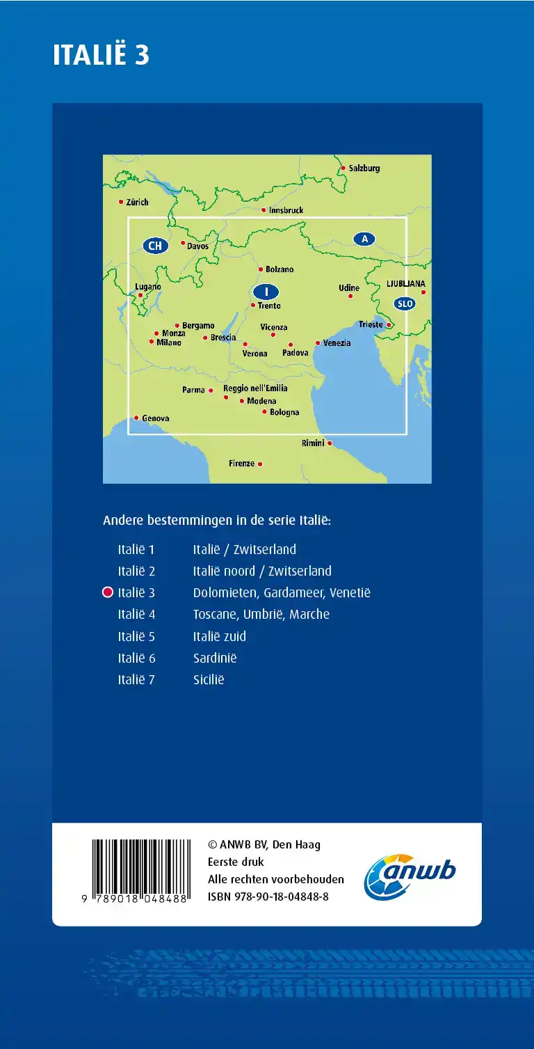 ANWB*WEGENKAART ITALIE 3. DOLOMIETEN/GARDAMEER/VENETIE