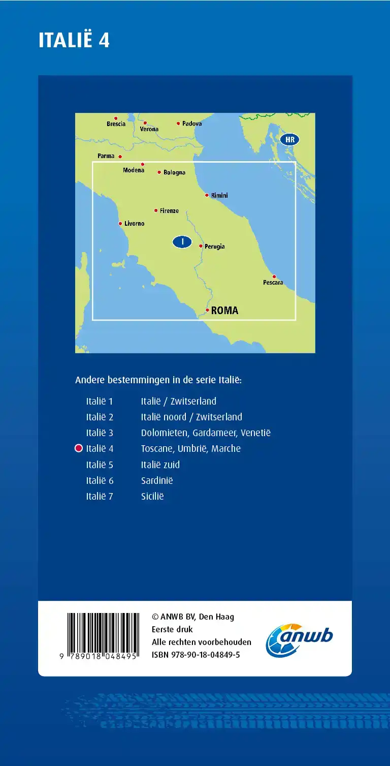 ANWB*WEGENKAART ITALIE 4. TOSCANE/UMBRIE/MARCHE