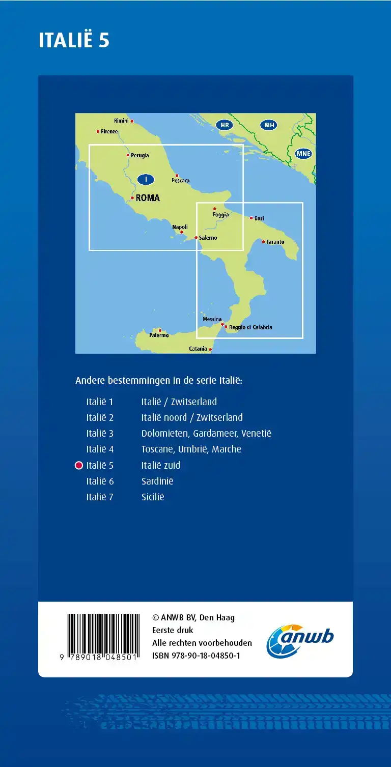ANWB*WEGENKAART ITALIE 5. ITALIE-ZUID