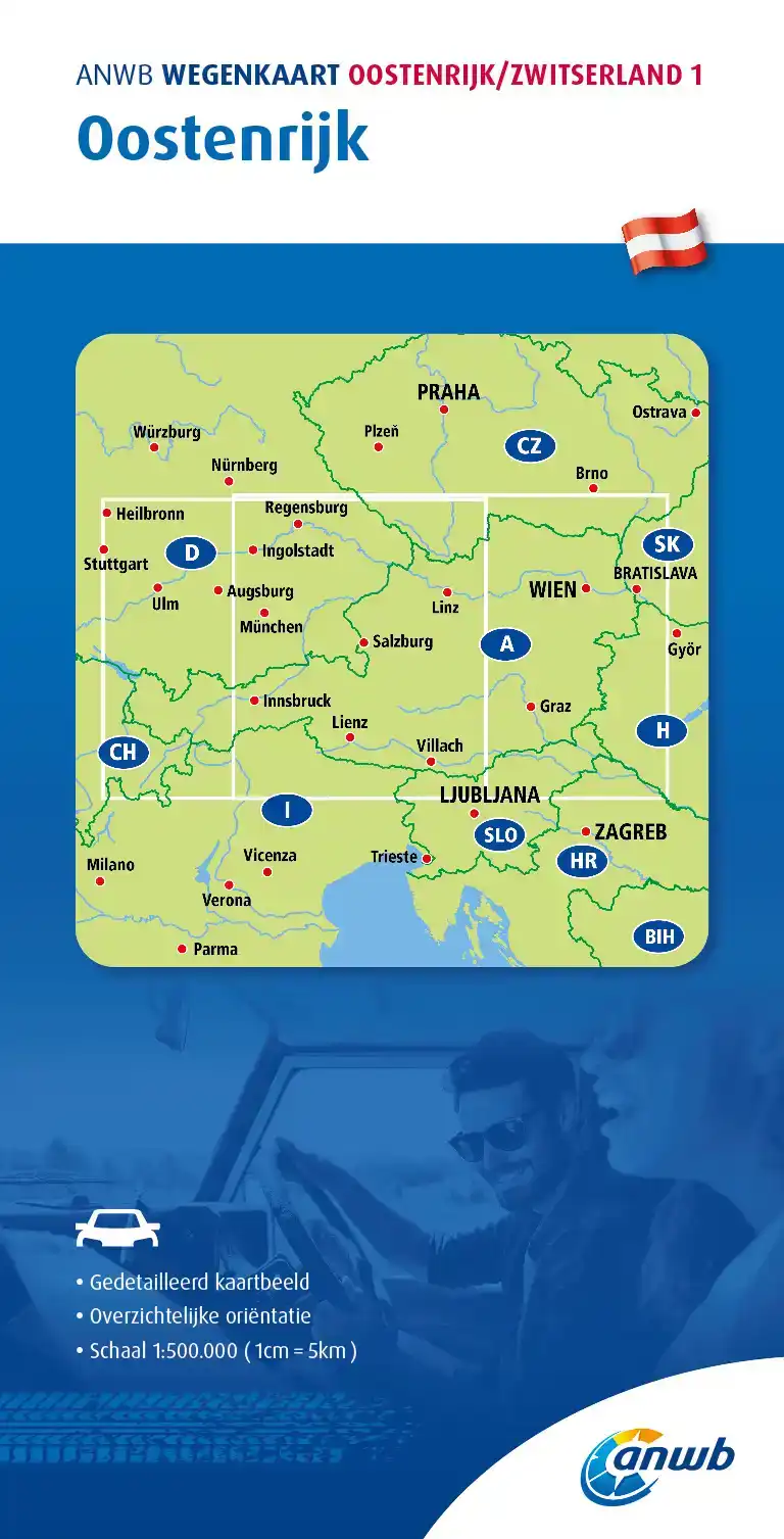 ANWB*WEGENKAART OOSTENRIJK/ZWITSERLAND 1. OOSTENRIJK