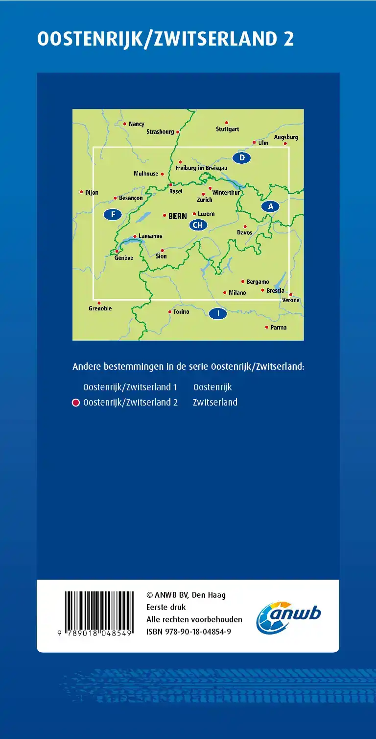 ANWB*WEGENKAART OOSTENRIJK/ZWITSERLAND 2. ZWITSERLAND