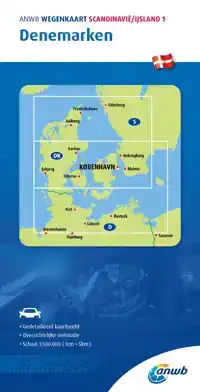 ANWB WEGENKAART SCANDINAVIE/IJSLAND 1. DENEMARKEN