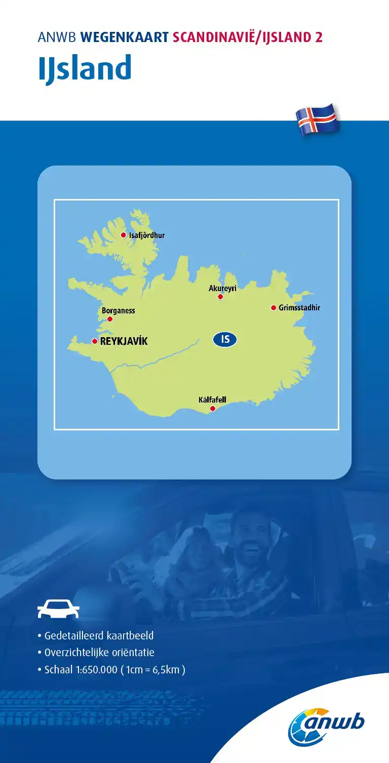 ANWB WEGENKAART SCANDINAVIE/IJSLAND 2. IJSLAND