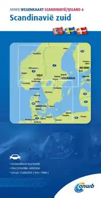 ANWB*WEGENKAART SCANDINAVIE/IJSLAND 6. SCANDINAVIE-ZUID
