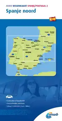 ANWB WEGENKAARTEN SPANJE/PORTUGAL 2. SPANJE-NOORD