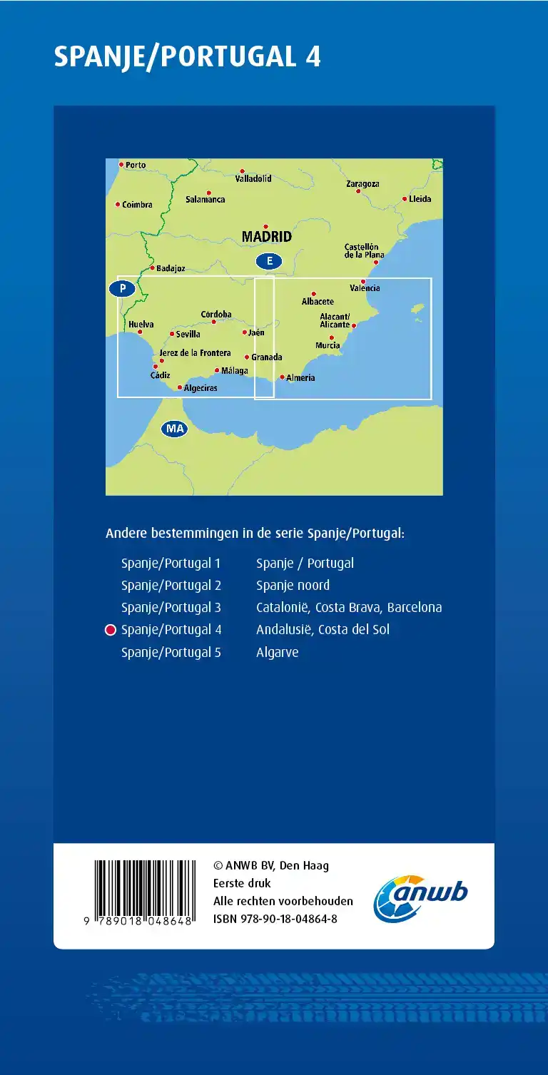 ANWB WEGENKAART SPANJE/PORTUGAL 4. ANDALUSIE/COSTA DEL SOL
