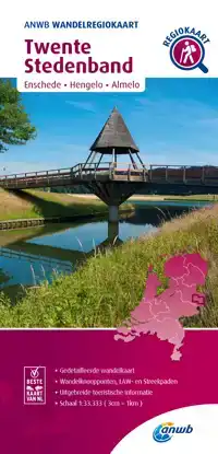 WANDELREGIOKAART TWENTE STEDENBAND / ENSCHEDE, HENGELO, ALME