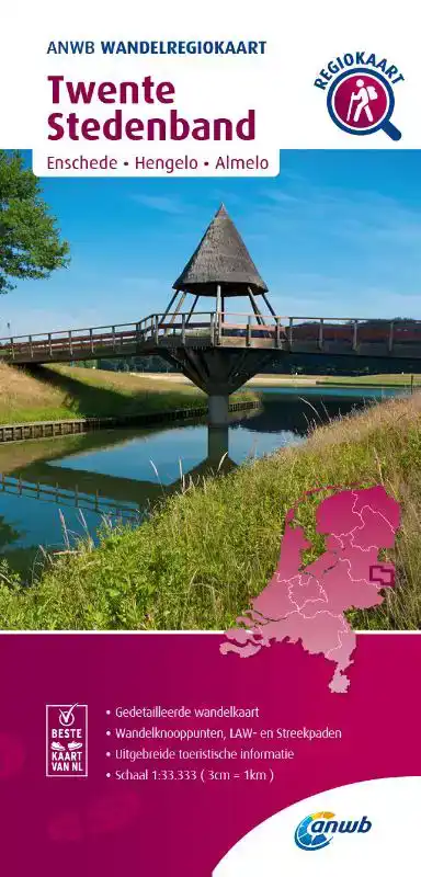 WANDELREGIOKAART TWENTE STEDENBAND / ENSCHEDE, HENGELO, ALME