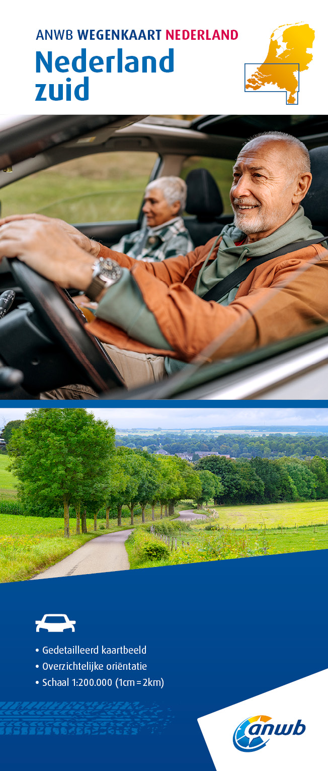 WEGENKAART NEDERLAND ZUID