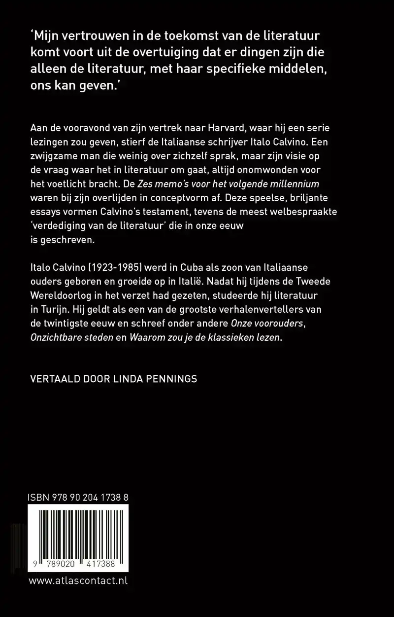 ZES MEMO'S VOOR HET VOLGENDE MILLENNIUM
