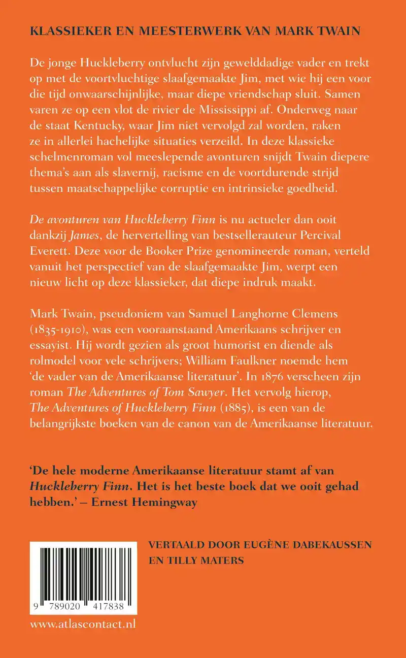 DE AVONTUREN VAN HUCKLEBERRY FINN