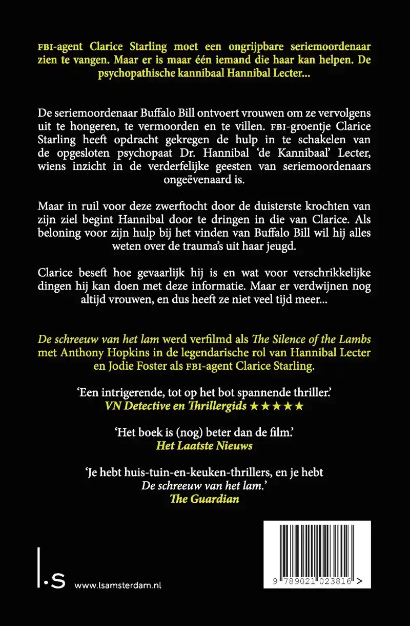 DE SCHREEUW VAN HET LAM/SILENCE OF THE LAMBS