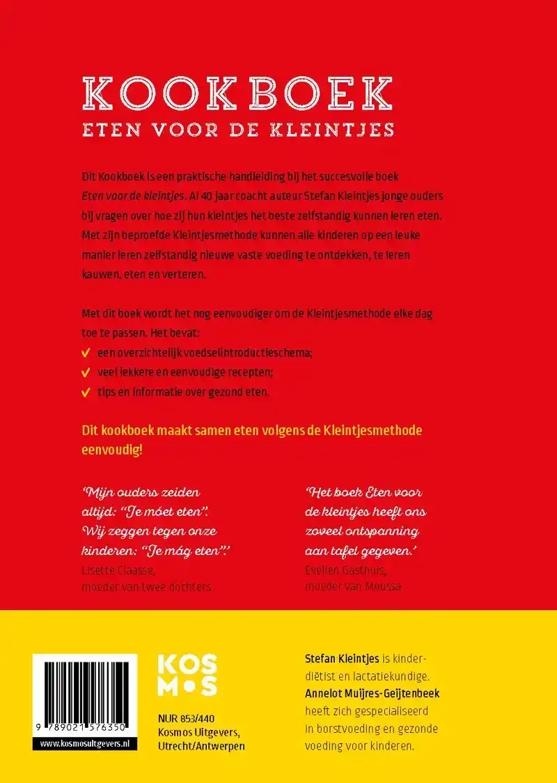 KOOKBOEK ETEN VOOR DE KLEINTJES