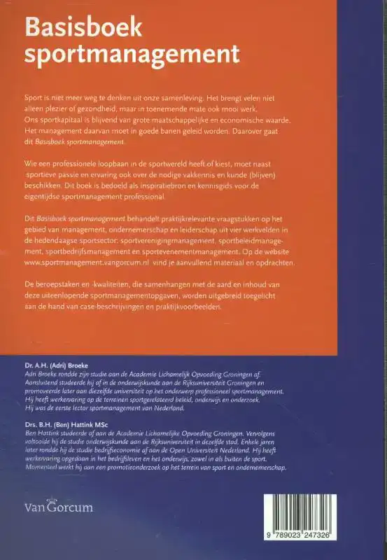 BASISBOEK SPORTMANAGEMENT