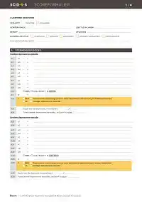 SCID-5-S: SCOREFORMULIEREN (50 EX.)