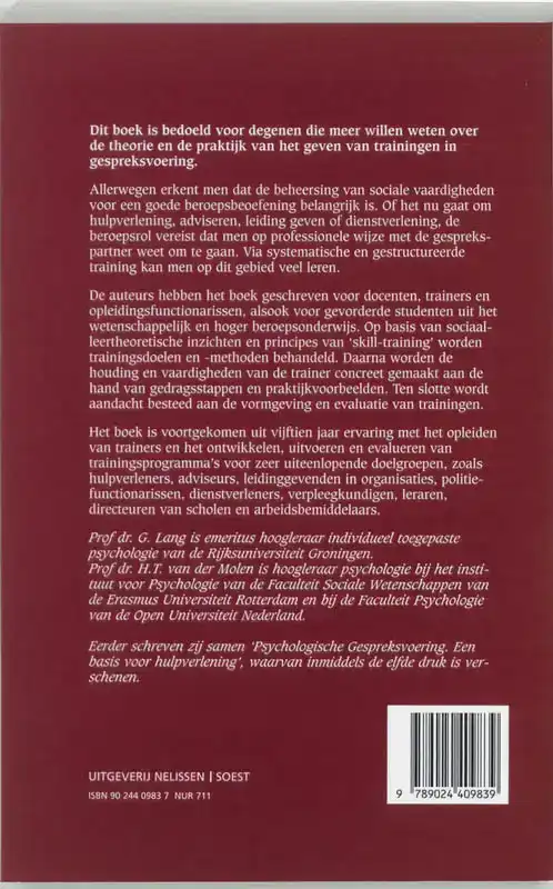 METHODIEK VAN GESPREKSTRAINING