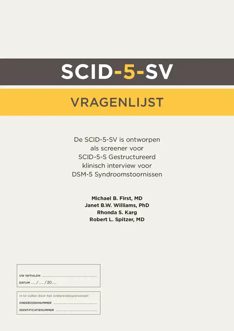 SCID-5-S: VRAGENLIJST (50 EX.)
