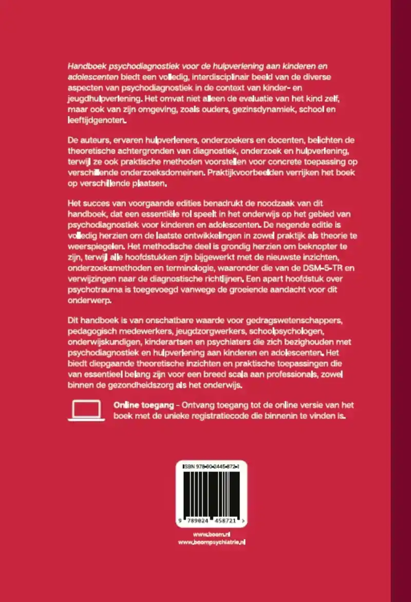 HANDBOEK PSYCHODIAGNOSTIEK VOOR DE HULPVERLENING AAN KINDERE