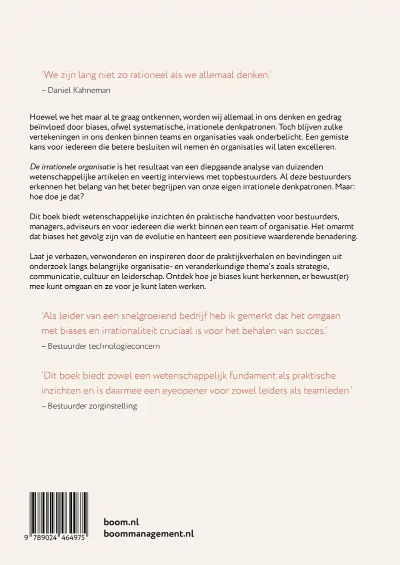 DE IRRATIONELE ORGANISATIE