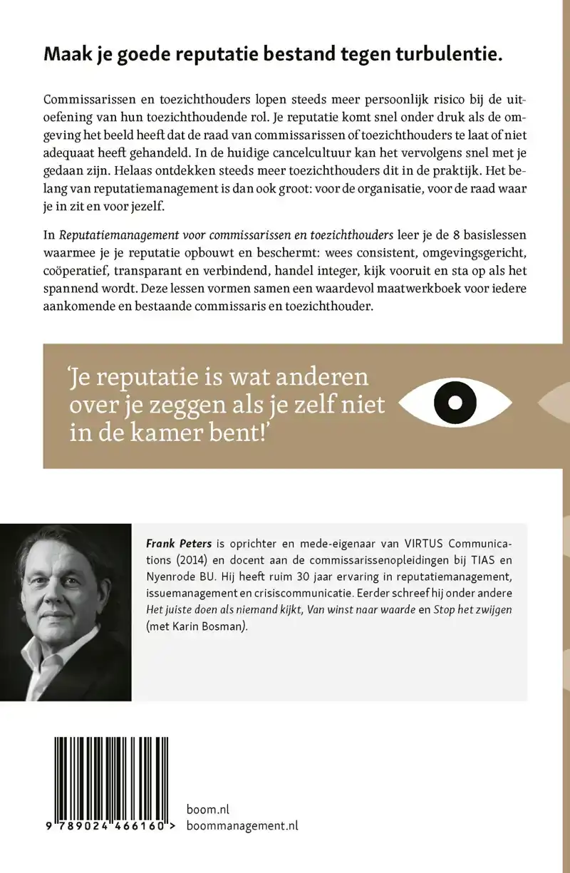 REPUTATIEMANAGEMENT VOOR COMMISSARISSEN EN TOEZICHTHOUDERS