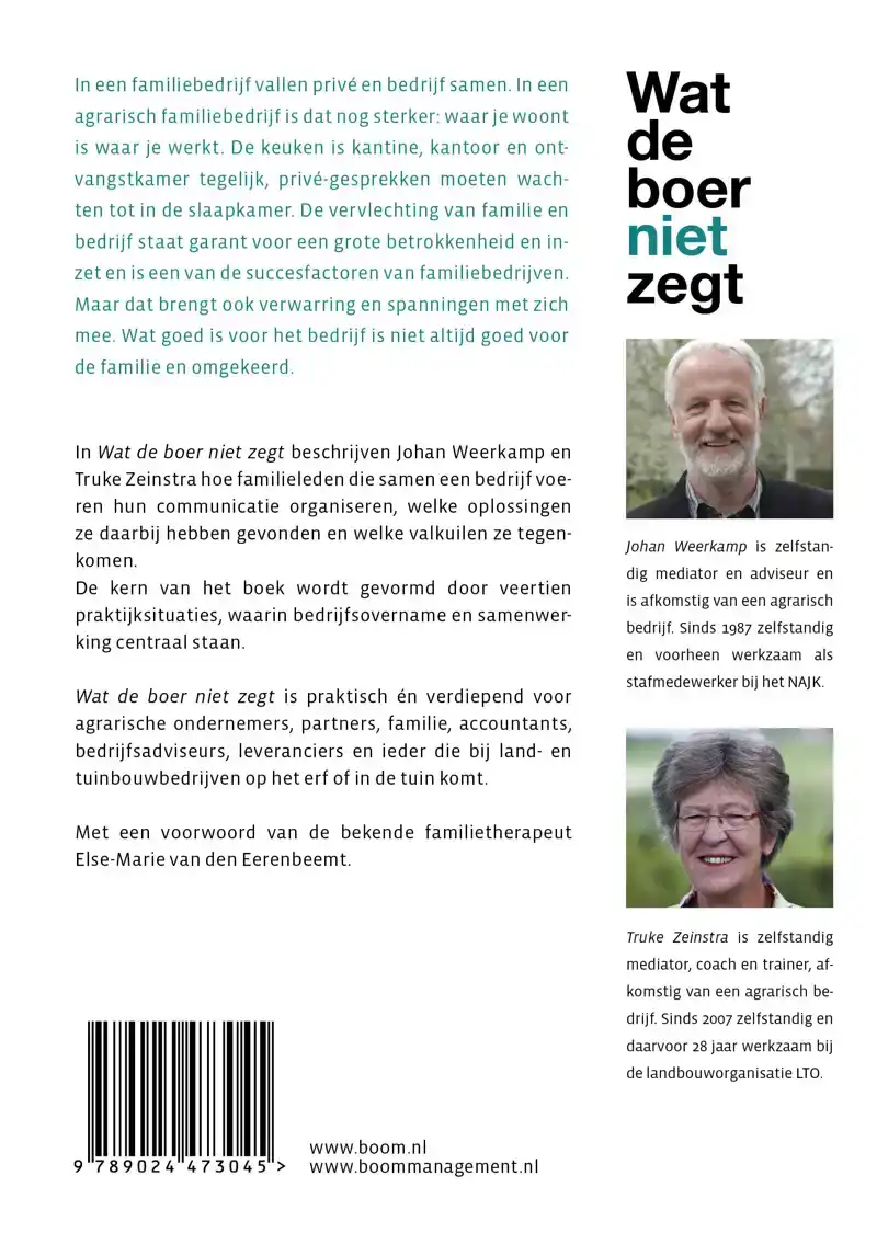 WAT DE BOER NIET ZEGT