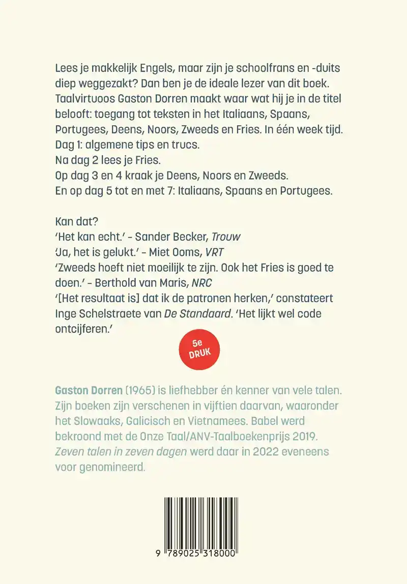 ZEVEN TALEN IN ZEVEN DAGEN