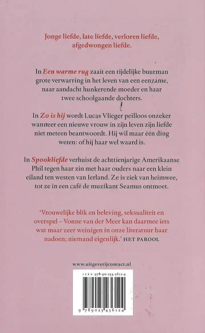 WARME RUG/ZO IS HIJ/SPOOKLIEFDE