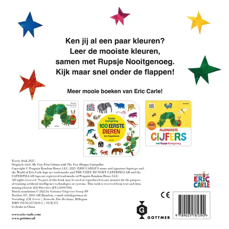 ALLEREERSTE KLEUREN MET RUPSJE NOOITGENOEG