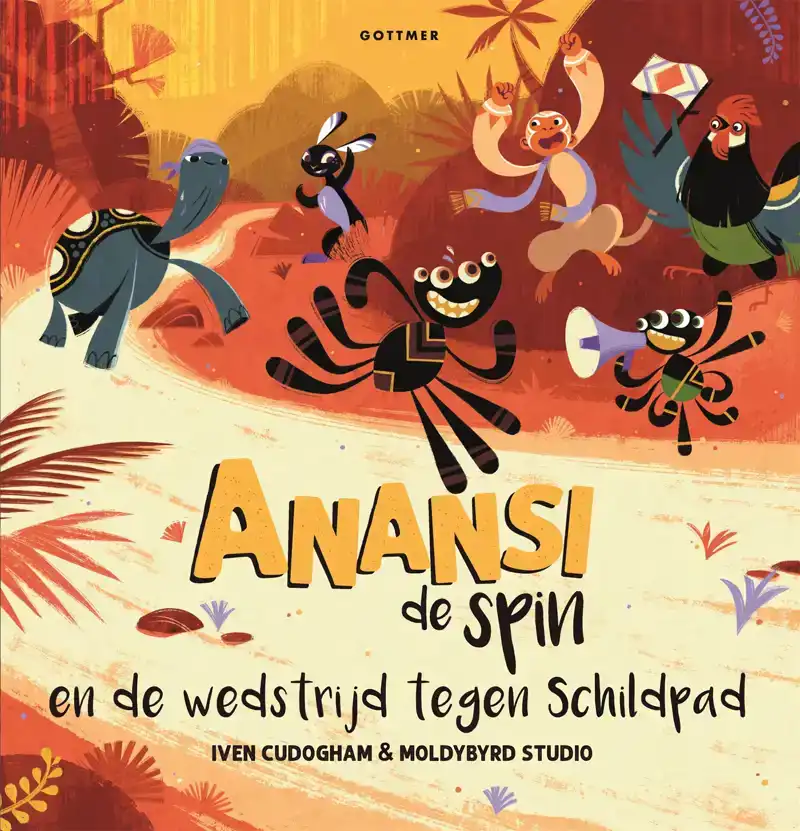 ANANSI DE SPIN EN DE WEDSTRIJD TEGEN SCHILDPAD