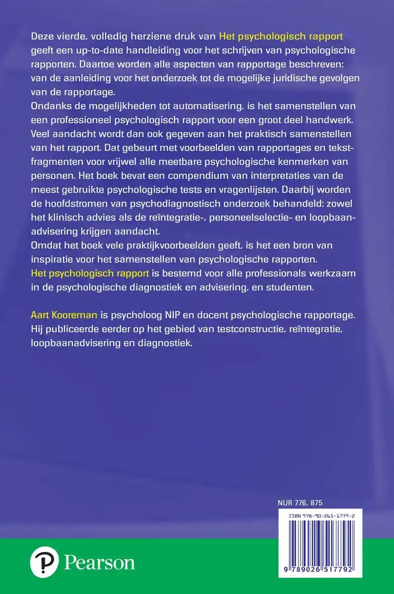 HET PSYCHOLOGISCH RAPPORT