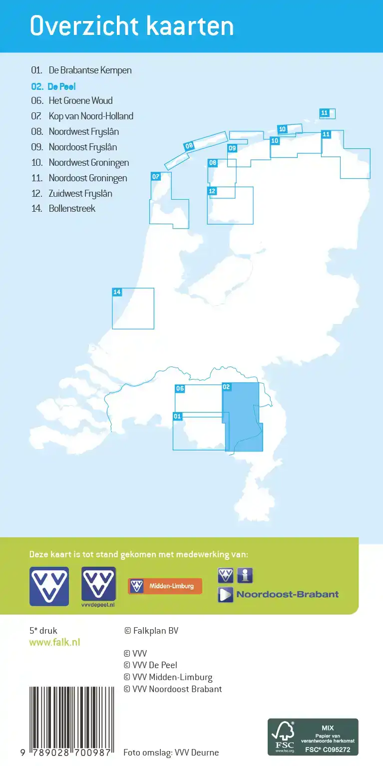 FALK VVV WANDELKAART 02 DE PEEL