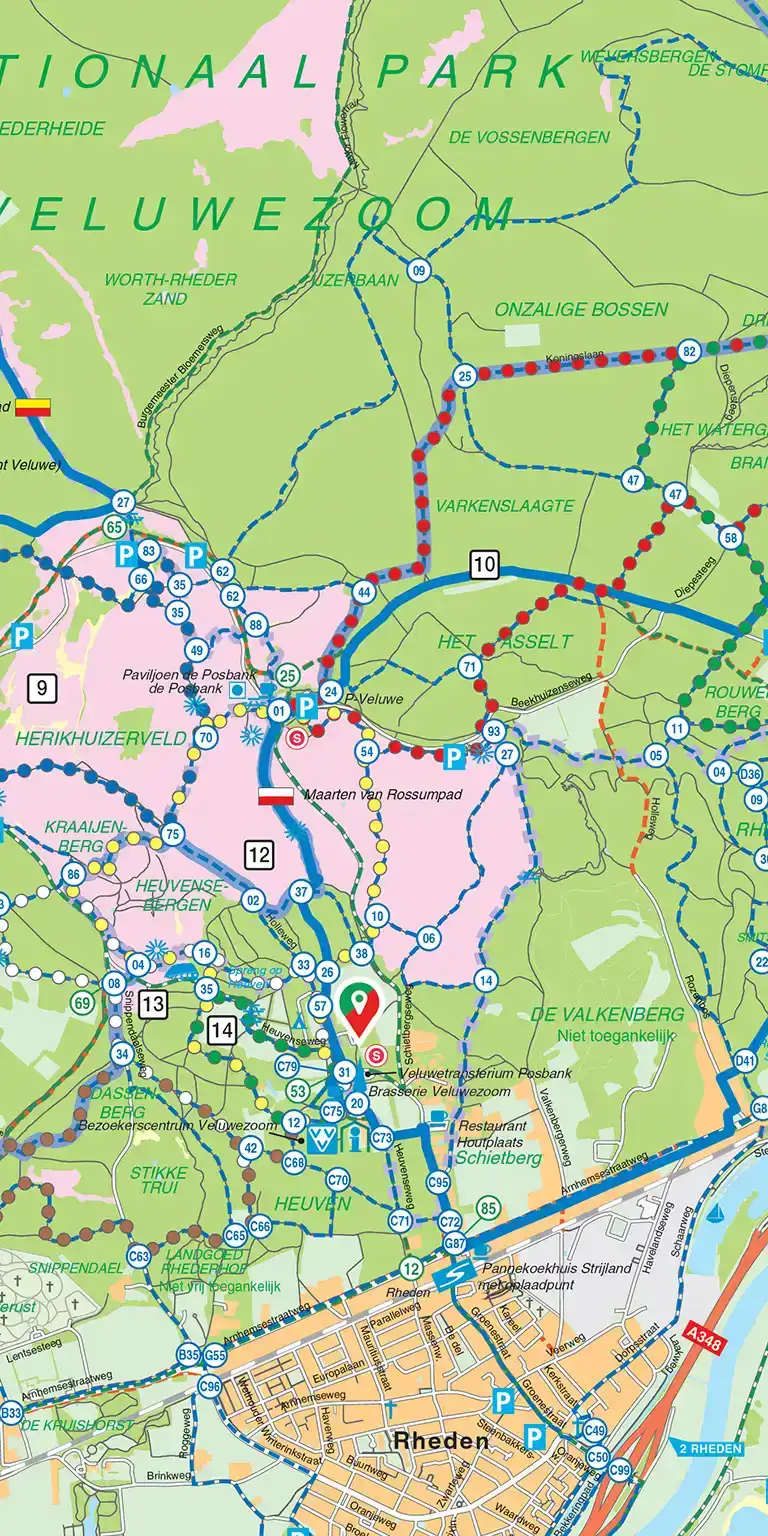FALK REGIOKAART VELUWE ZUID INCL. VELUWEZOOM