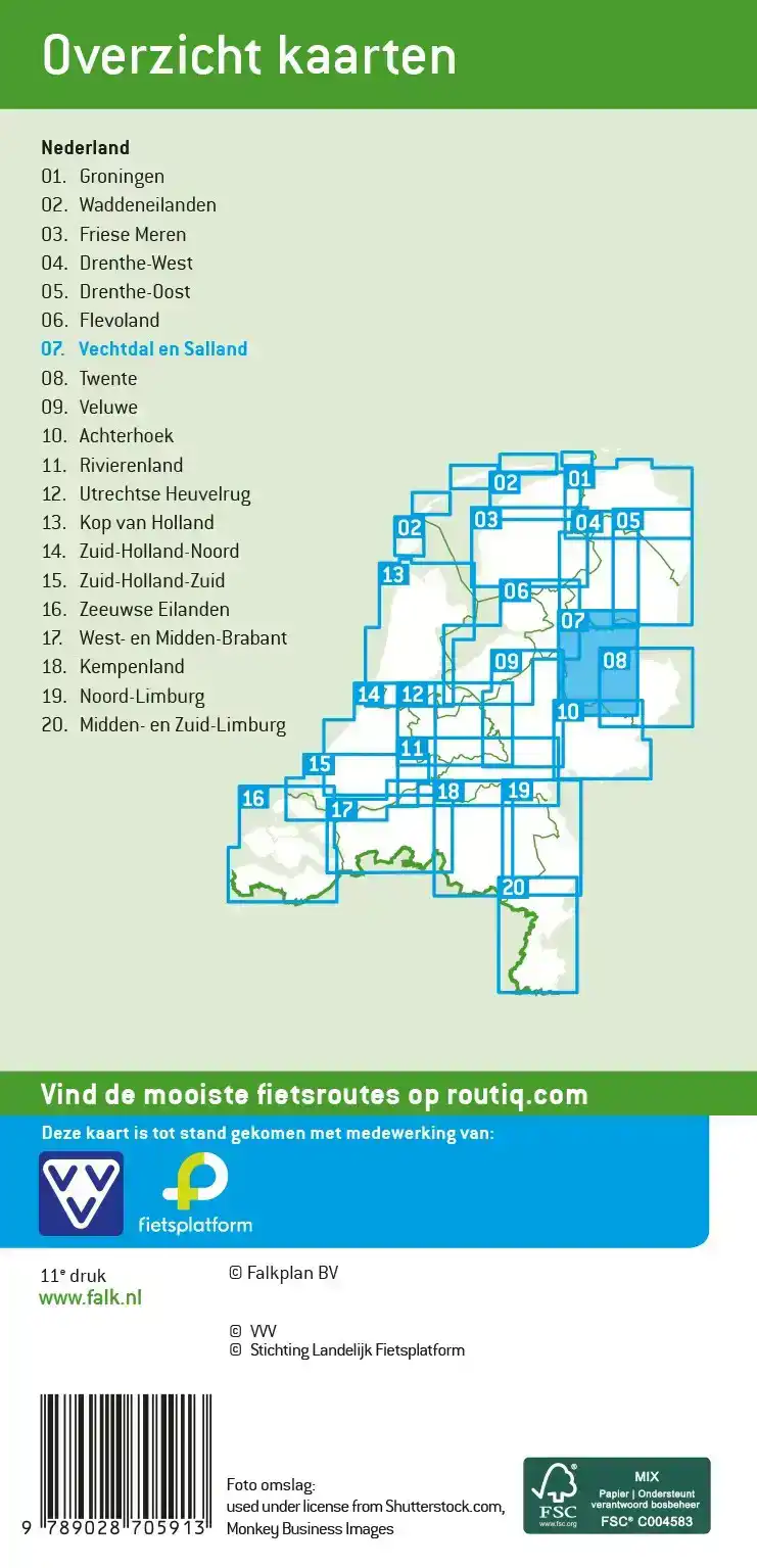 VVV FIETSKAART 07 VECHTDAL EN SALLAND