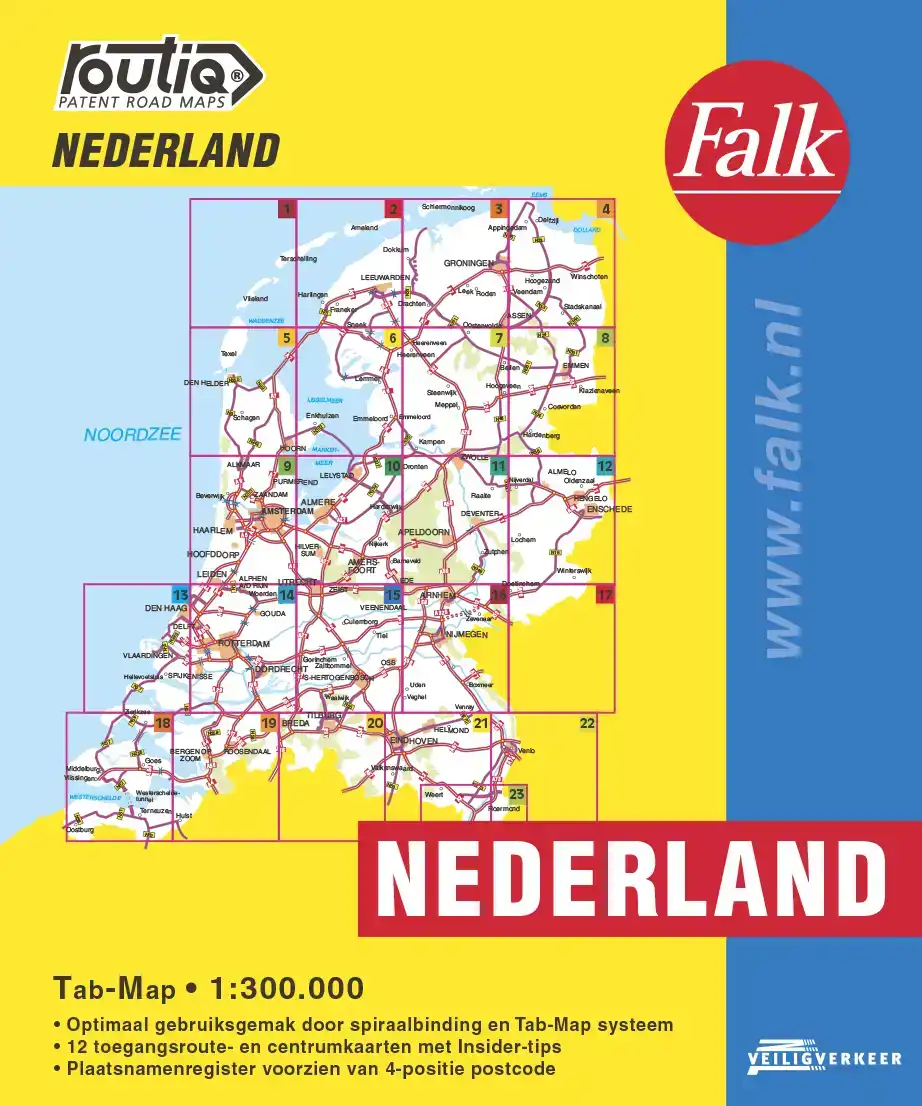 FALK AUTOKAART NEDERLAND ROUTIQ