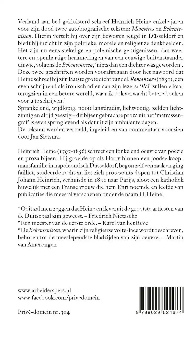 MEMOIRES EN BEKENTENISSEN