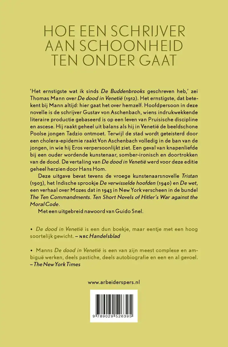 DE DOOD IN VENETIE EN ANDERE VERHALEN