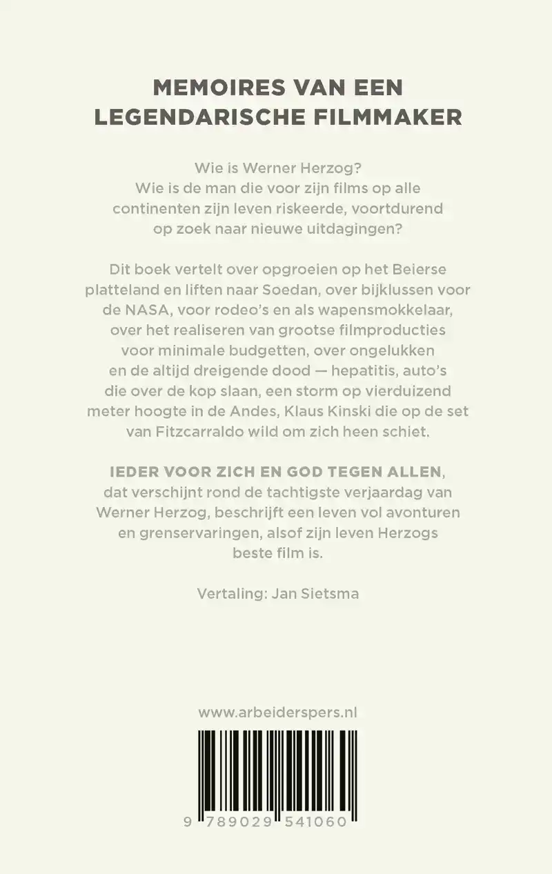 IEDER VOOR ZICH EN GOD TEGEN ALLEN