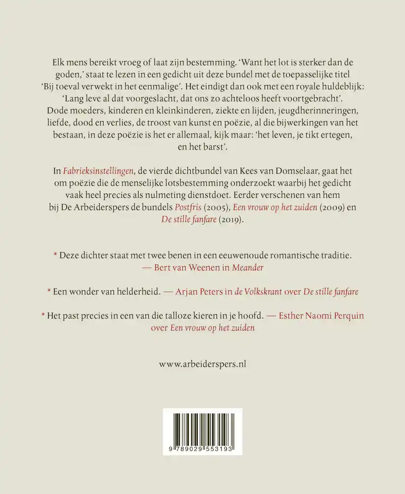 FABRIEKSINSTELLINGEN