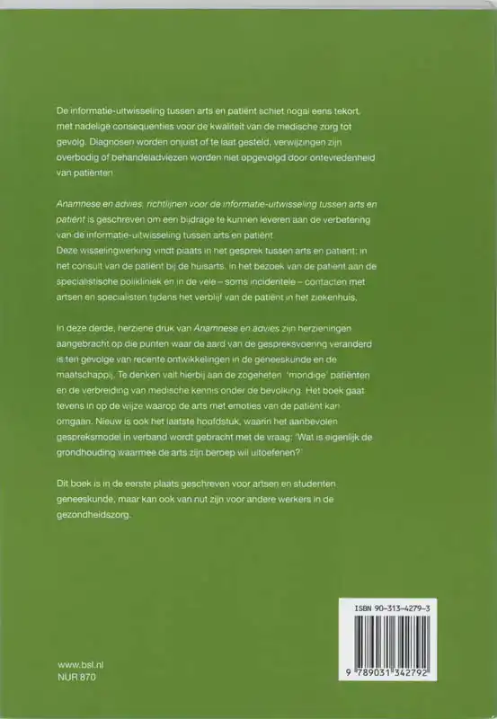 ANAMNESE EN ADVIES