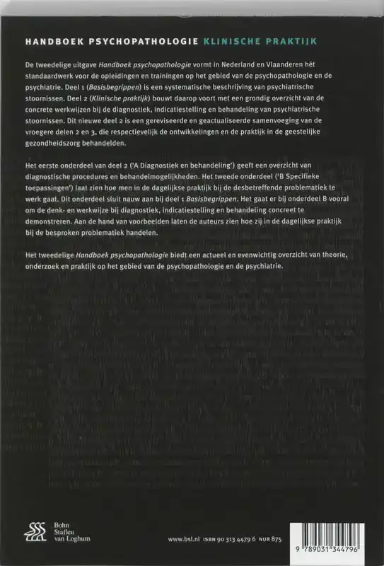 HANDBOEK PSYCHOPATHOLOGIE