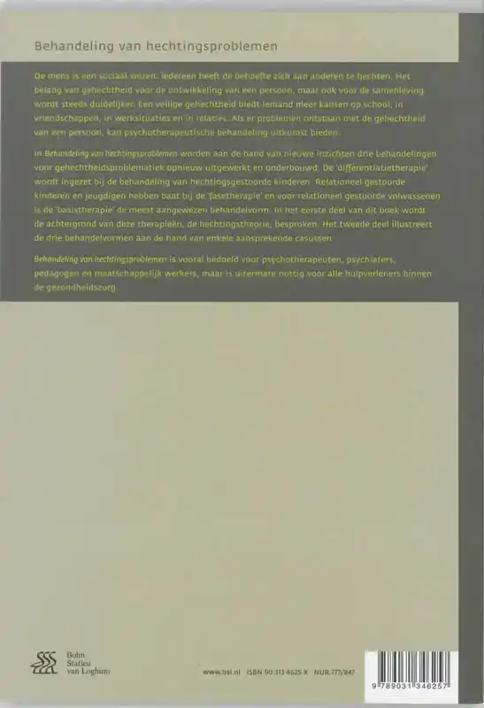BEHANDELING VAN HECHTINGSPROBLEMEN