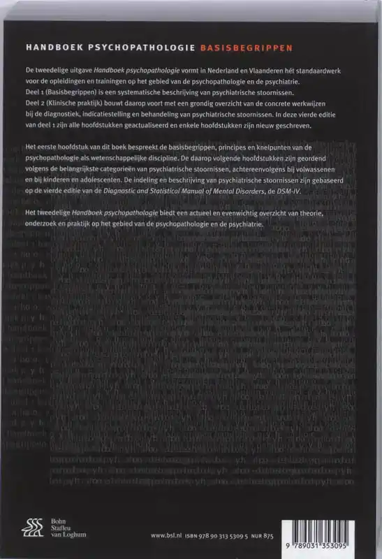 HANDBOEK PSYCHOPATHOLOGIE