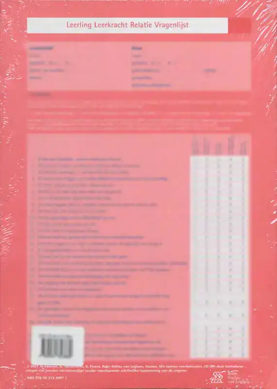 LEERLING LEERKRACHT RELATIE VRAGENLIJST (LLRV) - SCOREFORMUL