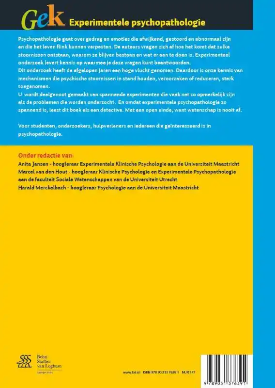 GEK, EXPERIMENTELE PSYCHOPATHOLOGIE
