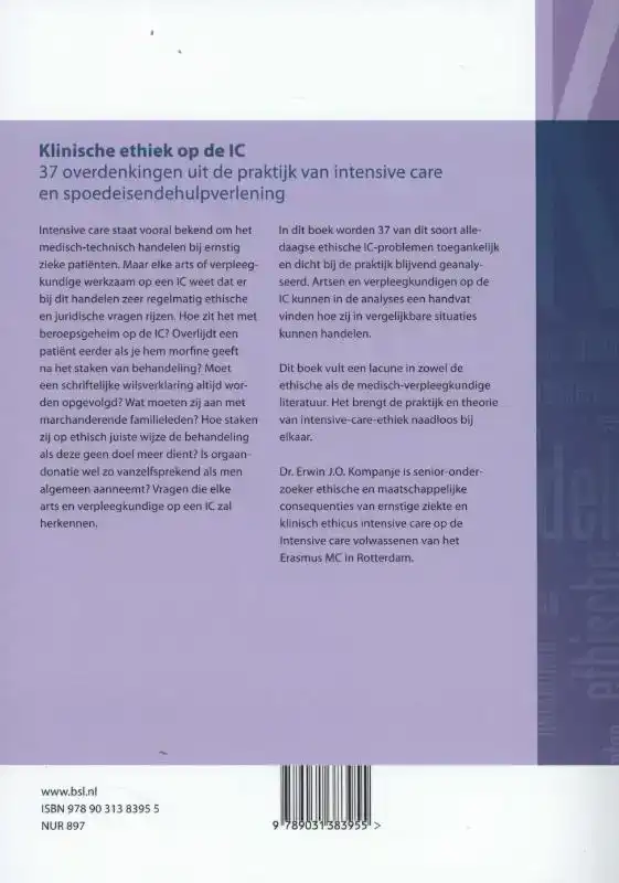 KLINISCHE ETHIEK OP DE IC