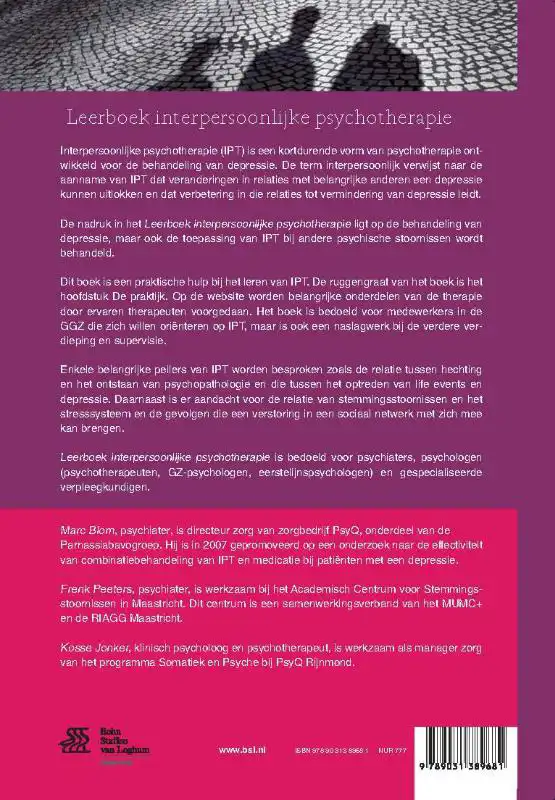 LEERBOEK INTERPERSOONLIJKE PSYCHOTHERAPIE