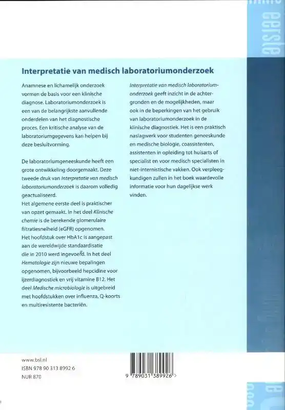 INTERPRETATIE VAN MEDISCH LABORATORIUMONDERZOEK